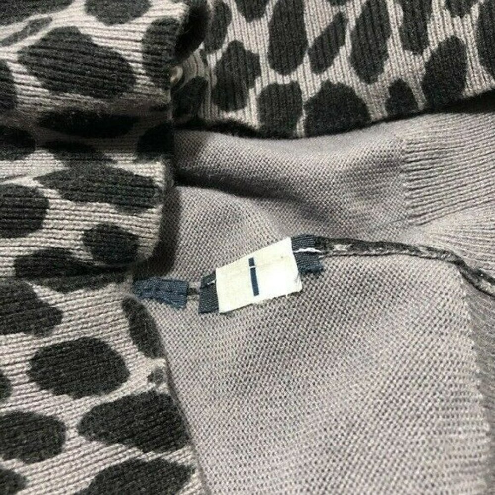 Tommy Hilfiger Cardigan Sweater Women Size XS Camo Leopard Cheetah Black Gray - Picture 6 of 10